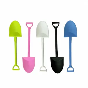 Couverts jetables 120 pièces mignonnes cuillères à pellets en plastique mini nouveauté colorée petite cuillère à la crème glacée dessert