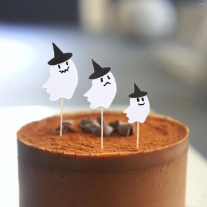 Couverts jetables 30 PCS Décorations Halloween Party Prophes Toppers Toppers Paper Cupcake Picks Inserts Baking