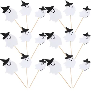 Couverts jetables 30 PCS SPOOKY CUPCAKE TOPPERS HALLOWEEN PIOS FORMS DÉCORATIONS FESTIVES Small Party Inserts Paper