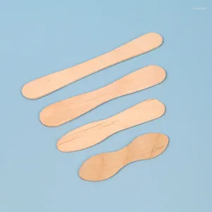 Couverts jetables 50/100 pièces, cuillère à glace en bois naturel, bâtonnets à Dessert, spatule pour fête de mariage, vaisselle, accessoires de cuisine, outil