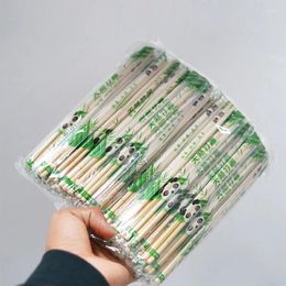 Couverts jetables 50pcs baguettes chinoises pour la vaisselle en bambou