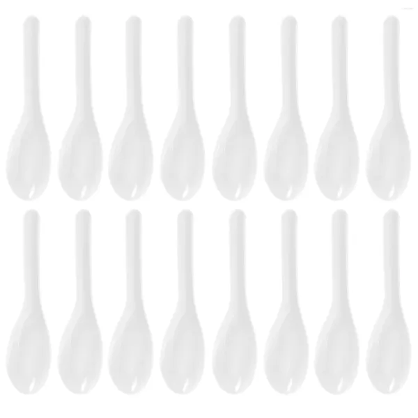 Flatware desechable 60pcs Coloque de plástico Utensilios Cucharas transparentes Pequeñas