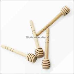 Cubiertos Desechables Suministros De Cocina Cocina, Comedor Bar Hogar Jardín Agitadores De Madera De 10 Cm Cuchara De Madera Cuchara De Miel Palo para Tarro Recoger A