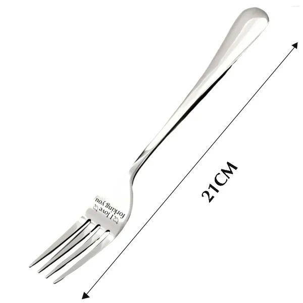 Dergware jetable Forks de dîner en acier inoxydable Miroir Gift Dish lave-vaisselle polie pour l'année d'anniversaire de Noël