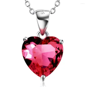 Wegwerp bestek Sterling 925 zilver juli Ruby Birthstone hanger ketting cadeau