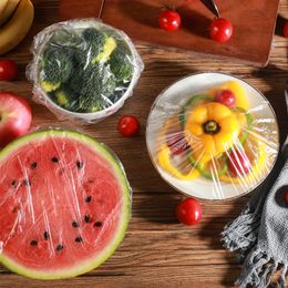 Wegwerpvoedsel Cover Tassen Plastic Wrap Elastische voedseldeksels voor fruitkommen Cups Caps opbergkeuken friskhoudshoudende spaarzak hh22-138