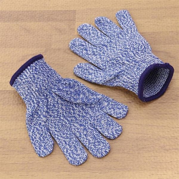 Guantes desechables 1 par de herramientas de cocina de seguridad para niños resistentes a cortes de nivel 5 para cortar y rebanar Tamaño azul XS285Z