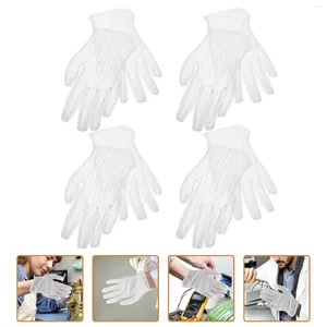 Gants jetables 10 paires, gants d'opéra pour magasins de bijoux, tissu antistatique sans poussière, protection des mains, travail de Banquet de nuit