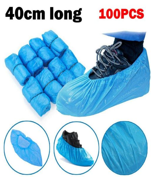 Gants jetables 100 couvercle de chaussure bleu latex antistain antislip plastique net coffre say5052813