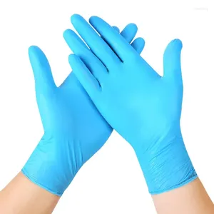 Gants jetables 100pcs nitrile noir étanche mécanique laboratoire de laboratoire