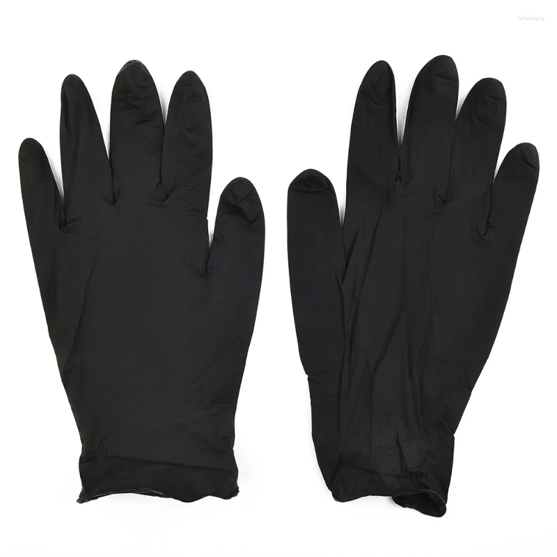 Одноразовые перчатки, 100 шт., нитриловая резина S/M/L (без латекса), защитные бытовые