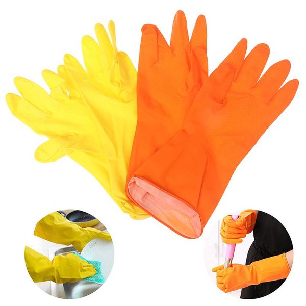 Gants jetables 1PC cuisine vaisselle lavage maison nettoyage étanche caoutchouc Long outil