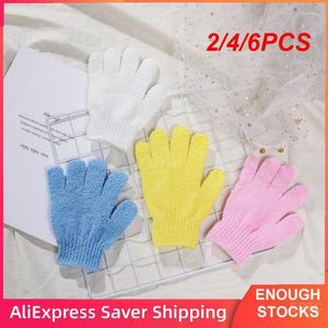 Gants jetables 2/4/6 pièces, gant de bain, lavage du corps, fourniture domestique pour enfants, résistance, Massage, accessoires de douche, éponge Spa