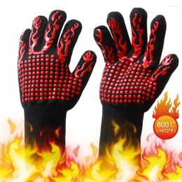 Gants jetables 2 pièces griller de qualité alimentaire cuisine Barbecue four gant équipement de protection résistant à la chaleur Silicone cuire BBQ MiBaking