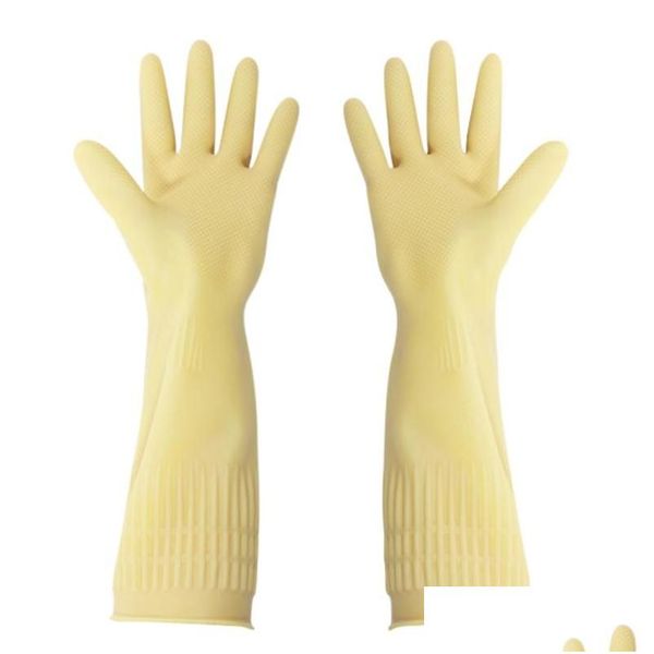 Guantes desechables 38 cm de goma reutilizable largo lavavajillas para cocina jardinería FHJ889 Entrega de gota Home Garden Comedor Bar Suministros DHBLR