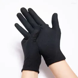 Gants jetables en coton noir pour femmes et hommes, mitaines, doigt complet, ménage, cuisine, laboratoire, nettoyage, outil de cuisson des aliments