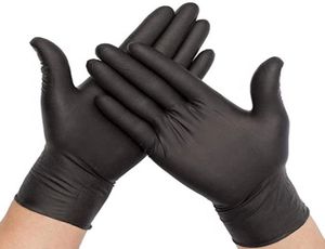 Wegwerphandschoenen zwarte nitrilhandschoen medische handschoenen industrieel poeder latex ppe tuin1721646