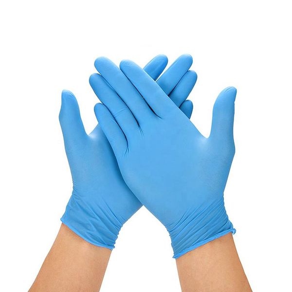 Gants jetables bleus sans latex, sans poudre, pour examen, petit, moyen, grand, S XL, pour le travail à domicile, en Nitrile synthétique, 100, 50, 20 pièces