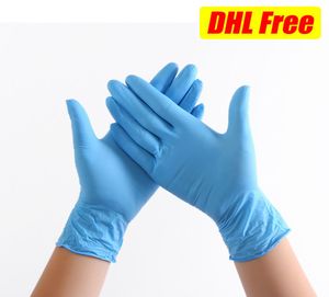 Wegwerphandschoenen blauw wit groen nitril latex universele reinigingsbescherming hand keuken wassen dhl 9608646