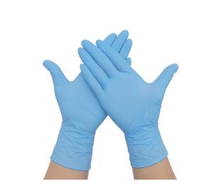 Guantes desechables azul blanco púrpura nitrilo látex universal comida lavavajillas limpieza protección mano cocina lavado impermeable engrosamiento