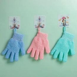 Gants jetables bain à cinq doigts créatif maison corps Massage éponge paresseux déodorant élastique gommage boue