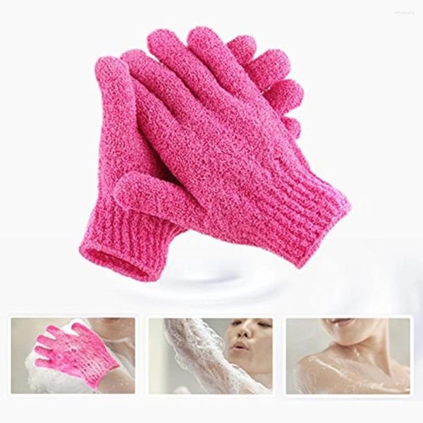 Gants jetables cinq doigts bain ménage douche serviette gommage corps lavage enfants maison approvisionnement élastique essuyer dos bain nettoyage