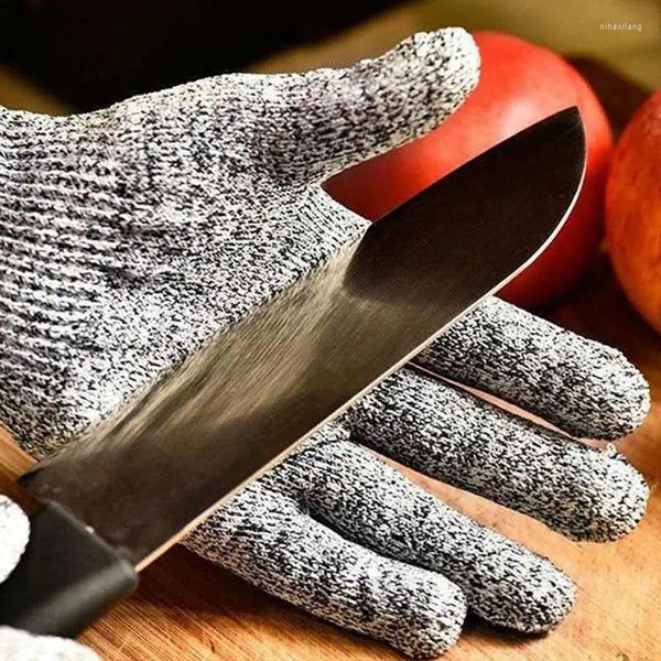 Gants jetables de qualité 5, résistants aux coupures, cuisine HPPE, fil d'acier aux rayures, maille métallique, boucher, protège la viande, résistant aux coupures