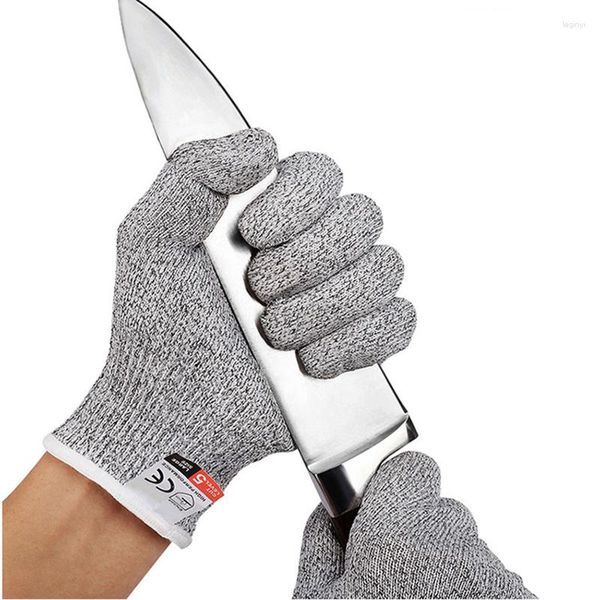 Guantes desechables Grado 5 HPPE Anti-corte Cocina Jardinería Punto Anti-Espina Resistente al desgaste Corte de construcción de vidrio