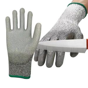 Wegwerphandschoenen Keukenveiligheid voor het snijden 1 paar Anti-snijbestendige elastische slager met niveau 5 beschermingswerk