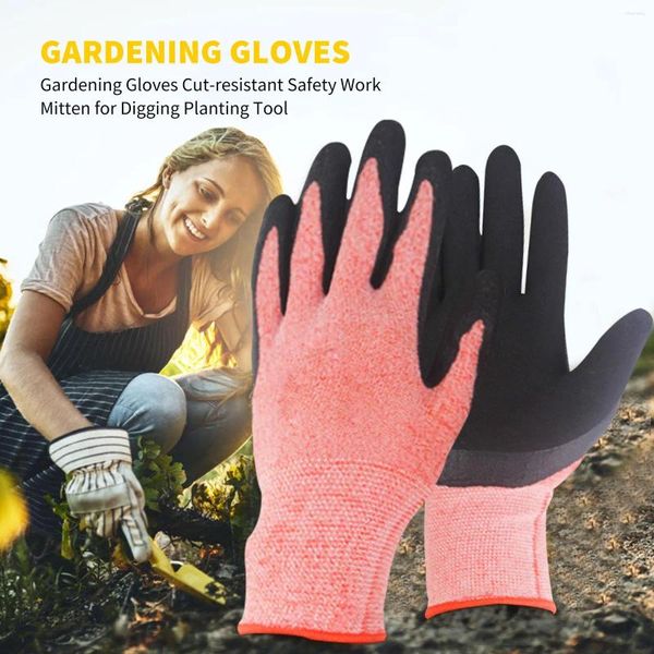 Gants jetables une paire jardin creuser la griffe de jardinage en latex pour planer le sol de mélange de plantation de fleur de plantation