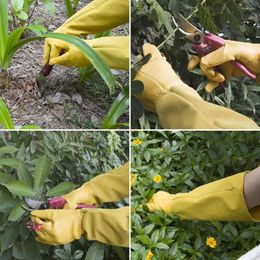 Gants jetables élagage gant houstante protectrice à manches longues à manches longues 1pair jardinage imprimé floral