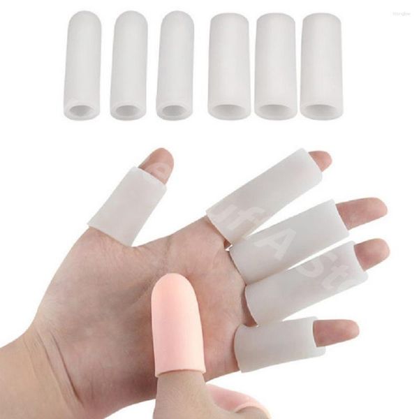 Guantes desechables Tubo de gel de silicona Vendaje de mano Protector de dedo Alivio del dolor Tapa del pulgar Cubierta antideslizante Yema del dedo para hamburguesa Pizza Comida