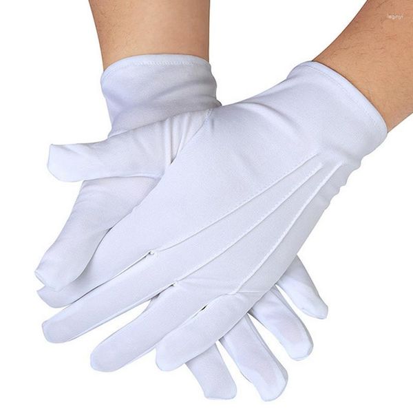 Guantes desechables Blanco Accesorios de vestuario formal Poliéster Transpirable Unisex Uniforme o Bodas Ceremonias Iglesias