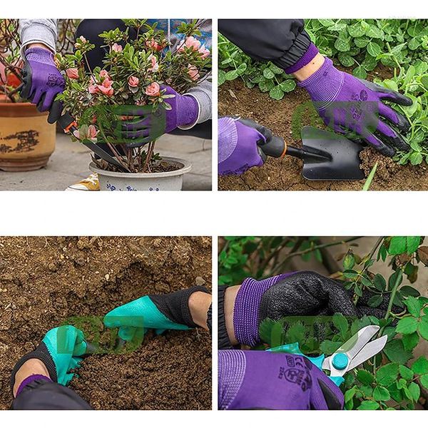 Guantes desechables para trabajo de jardinería, guantes de látex protectores para jardín, duraderos, antideslizantes, impermeables