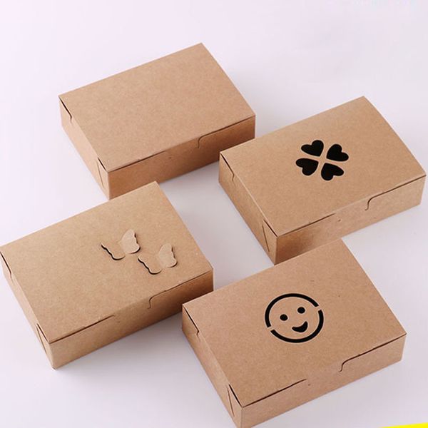 Papier Kraft jetable à emporter Conteneurs Fried Chicken Popcorn Dessert Boxes Party Food Package Wholesale