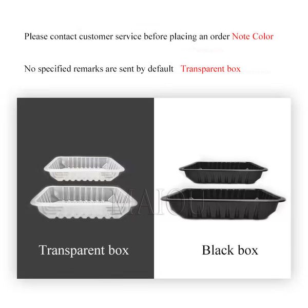 Boîte à déjeuner jetable en plastique noir, réfrigérateur, vaisselle pour micro-ondes, récipient de stockage des aliments