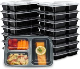 Boîte à lunch 1000ml jetable avec vaisselle jetable de couvercle pour les plats à emporter