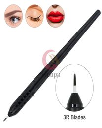 Stylo jetable de Microblade avec des lames 3R pour la machine de stylo de tatouage de sourcil de maquillage stylo manuel rond de 3 pour l'ombrage de brouillard de sourcil9883850