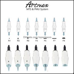 Cartouche d'aiguille jetable pour Artmex V8 V6 V3 V9 Maquillage semi-permanent Hine Derma Pen Microneedle M1 L1 R3 R5 F3 F5 F7 Drop Delivery 2021