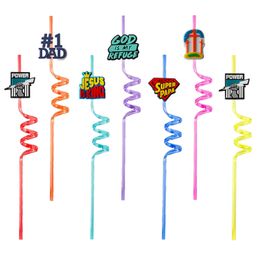 Disposable Plastic Sts Alphabet Chart Themmed Crazy Cartoon Drinking For Kids Girls Pop Party Supplies Nouvel An réutilisable ST DROP DELIVE OTYAB