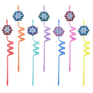 Disposable Plastic Sts Snowflake sur le thème de dessin animé Crazy Boire pour les enfants Pool Birthday Party Nouvel An Pop Supplies réutilisables ST Drop de Otexz