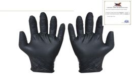 Gants noirs protecteurs jetables 100pcs Glans de nettoyage des ménages Gants de none-nail
