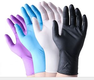 Guantes protectores desechables de nitrilo para alimentos, limpieza universal para el hogar y el jardín, paquete de 100 unidades