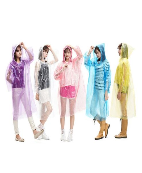 Disposable Raincat adulte d'urgence imperméable Hood Poncho Travel Camping doit pluie Unisex1148974