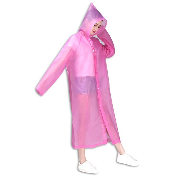 Chubasquero desechable para niños, transparente, para exteriores, grueso, para hombres y mujeres, impermeables portátiles para senderismo, Poncho WH0329