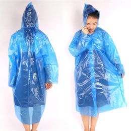 Ponchos de pluie jetables pour adultes avec capuche à cordon de serrage et extrémités de manches élastiques, vêtements de pluie d'urgence portables et plus épais