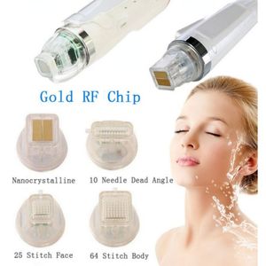 Remplacement jetable 10/25/64 / Nano Pin Head Gold Cartridge fractionnaire RF Microoneedle Micro Needle Machine Cartouches 4 TIPS529