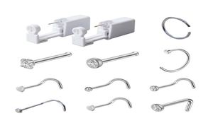 Unité de piercing stérile en toute sécurité pour les goujons de nez gemm Piercing Gun Pierce Machine à outils Machine à oreille Brosse de pote de nez Bijoux 3369022