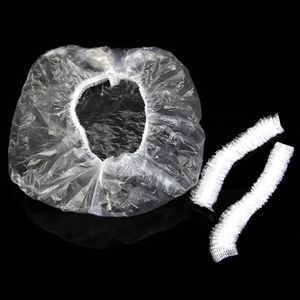 Disposable Shower Cap Plastic Waterproof Headgear Hotel Hair Dye Transparent Beauty Salon Caps Cling