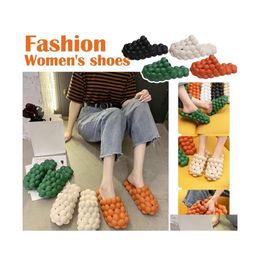 Wegwerpgloezers Zomer Vrouwen Persoonlijkheid Bubble Fashion Home Mas Bottom Dames Sandalen 2021 MANNEN SLIDES WLL1297 Drop Delivery Gar DH6CV